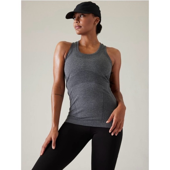 Athleta Tops - Athleta Momentum Seamless Heather Gray Tank Top Size Medium